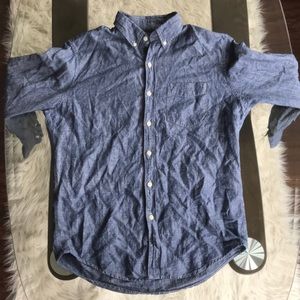 American Eagle Outfitters Casual Blue Button-Down